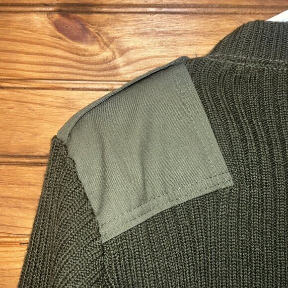 DSCP Valor Collection Ribbed Miltary Sweater Size 42 100% Wool USMC Army Green - Picture 7 of 9